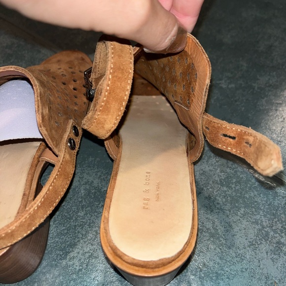 Rag & Bone Brown Suede Open Toe Booties NICE Sz 38 - Picture 5 of 11